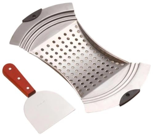 Baokuan Stainless Steel Spaetzle Maker, Spaetzle Plane with Pastry Scraper Traditional German Egg Noodle Maker