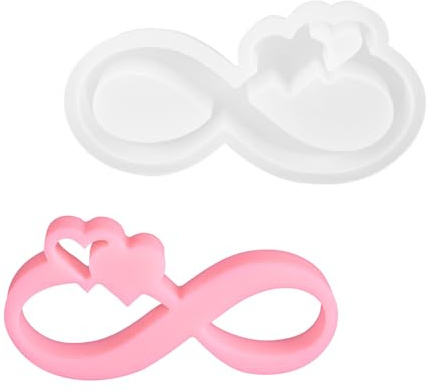 Stampo in silicone a forma di cuore per la modellazione di gesso, stampi in silicone per base di candele in gesso, stampi in silicone per matrimoni, festa della mamma e festa di San Valentino (nastro)