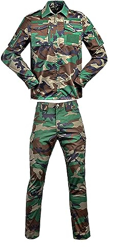 Mymyguoe Tarnanzug Herren Armee Jagd Hosen Zweiteiler Tarnmuster Bekleidung Camo Jagdbekleidung Outfit Tactical Camouflage Uniformen 2 Stück Sets Militär Combat Frosch Langarmhemd Anzug