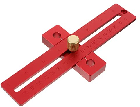 POPETPOP Regla Paralela de Carpintería de Aluminio Medidor y Marcador Duradero para y Ángulos Paralelos Herramienta Profesional para Carpinteros