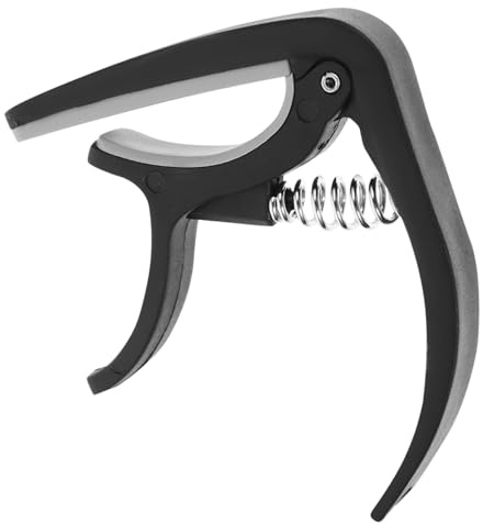 Gatuida Gitarren Capo und Präzise Tonhöhenanpassung Einfaches Stimmen aus Kunststoff in Schwarz Verstellbarer Kapodaster für Akustikgitarren und Ukulelen für Anfänger und Profis