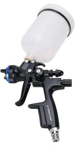 Sxhlseller Pulverizador de Pintura Neumático, Pulverizador Suave y Uniforme para Paredes Interiores de Muebles, Taza de 600ml, Boquilla de 1,3mm, Aleación de Aluminio + Acero Inoxidable
