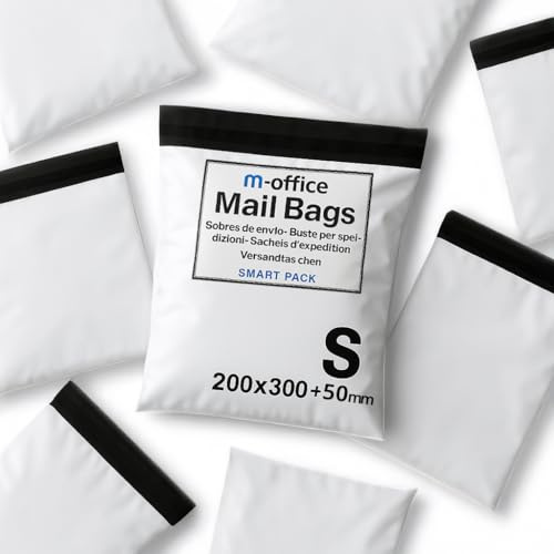 m-office Fraktpåse 200 st S (200 × 250 + 50 mm) – Kuvert | Vintepåsar | Paketpaket med fraktpåsar | Online frakt