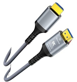 Cavo In Fibra Ottica HDMI 2.1 8K 8K60Hz 4K120Hz Dynamic HDR/eARC/HDCP .3, Compatibile Con LG, Samsung, Sony TV/PS5/Blu-ray(50m)