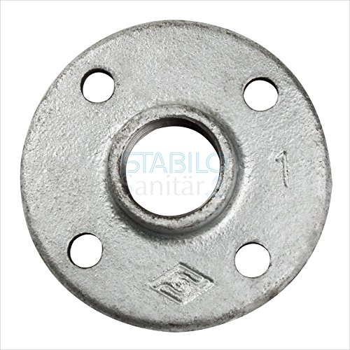 Gebo Temperguss Gewindeflansch 1 1/4 Zoll DN32 Rohrflansch Flansch verzinkt Fitting Gewindefitting