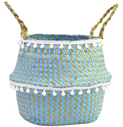 Qlans - Cestas para el vientre con asa para la colada, juguetes o macetas (3 tamaños), A9, Large(32 * 28cm)