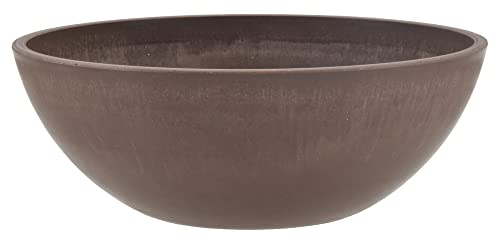 PSW Pot M25C Collection - Cuenco de jardín Poco Profundo para suculentas, bonsái, Jardines de Hadas, Hierbas, 10 Pulgadas, Chocolate