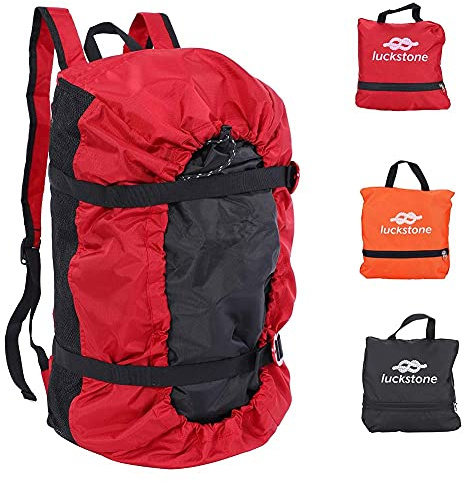 VGEBY Klettertasche, Kletter-Kit-Tasche Klappbarer Schultergurt für Camping-Wanderungen im Freien(rot) Seilsack Für Kletterseile Seilsack Für Kletterseile Sportinggoods Werkzeuge Zum Bergsteigen