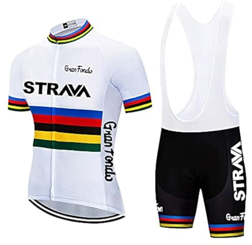 X-CQREG Cycling Jersey Men Set Bib Shorts Set Summer Mountain Bike Bicycle Suit Anti-UV Bicycle Team Racing Uniform Clothes