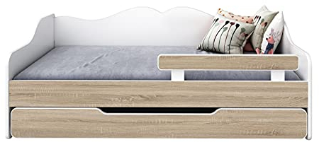 BDW NEU Kinderbett mit 2 Liegeflächen und 2 Matratzen DOPELLBETT160x80 Eiche Sonoma - für Mädchen und Jungen JUGENDBETT || KOSTELNOS Versand ||