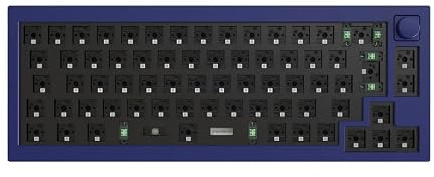 Keychron Q2 Barebone-Kit, 65%-ISO-Layout, Vollmetallgehäuse, USB-C, Blau | programmierbar mit QMK/Launcher, RGB-Beleuchtung, Double-Gasket-Design, Custom Barebone-Keyboard für Mac und Windows