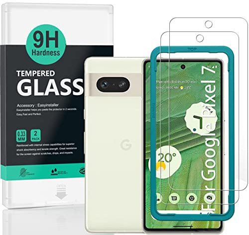 Ibywind Schutzfolie für Google Pixel 7 5G(6,3 Zoll),mit 2 Stück gehärtetem Glas[Fingerabdruckleser,keine Blasen]