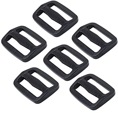 BAIWOAK Tri Glide Slider Strong Plastic Tri Glide Slides Verstellbare Schiebeschnalle Gurt Slider Adjusters für Rucksack Gürtel Strap Schwarz
