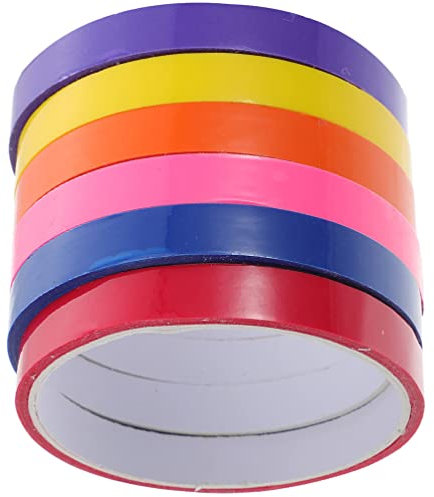 ibasenice 6rollen Farbiges Klebeband Aus Klebebälle Für Diy Bunte Bälle Sensorische Spielzeuge Geschenke Für Freunde Und Familie