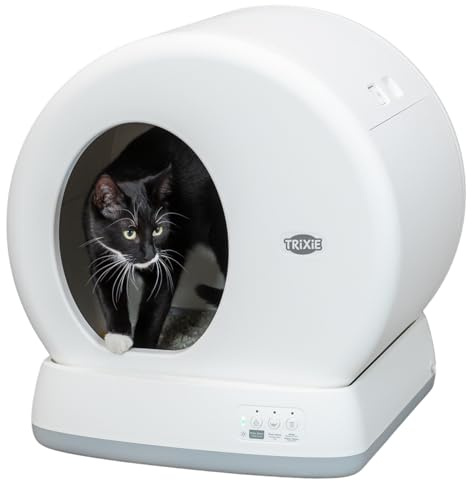 TRIXIE Selbstreinigende Katzentoilette weiß – 53 x 55,5 x 52 cm