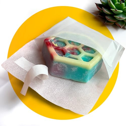 Simplelifeco 50 Selbstklebende Pergaminbeutel (125 x 125mm) | Pergamintaschen für Wachsschmelzverpackung & Konfettiverpackungen | B Corp