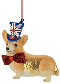 Christbaumanhänger Corgi Glas Höhe 10,5 cm