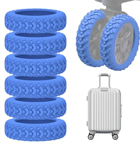 Firulab Copertura silenziosa per Ruote per Bagagli da 8 Pezzi, Copertura per Ruote in Silicone per Valigia per Bagagli, Protezione per Copertura Ruota per Valigia per ridurre Rumore, per Bagagli