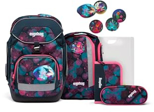 ergobag Pack Set ergonomischer Schulrucksack, Vorgänger-Kollektion, flexibel 6-teilig 1.Klasse Grundschule