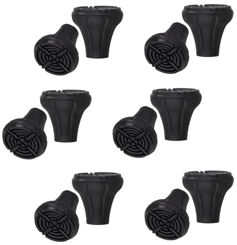 12 Stück / 6 Paar Nordic Walking Pads Round Gummipuffer