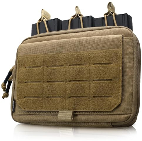 WYNEX Molle Admin-väska i kängurustil, taktisk verktygsväska med Mag/Zipper Strip-insats, modulär EDC-medicinsk väska, organiseringsficka, patch ingår