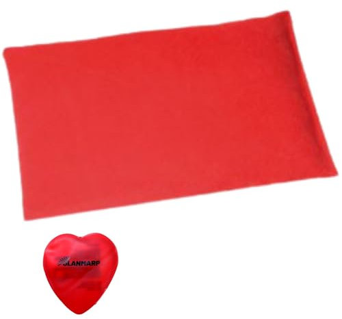 Kryotherm natur Kirschkernkissen: Biologische Wärme- & Massagetherapie, Mikrofaser-Bezug, für Mikrowelle/Backofen + Olanmarp Handwärmer Herz (Wärmekissen 20x30 cm)