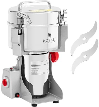 Royal Catering RCMZ-2000N Hachoir électrique pour épices 2000 g 21 x 9,5 cm 3400 W Multi-Hachoir Hachoir électrique Hachoir à herbes