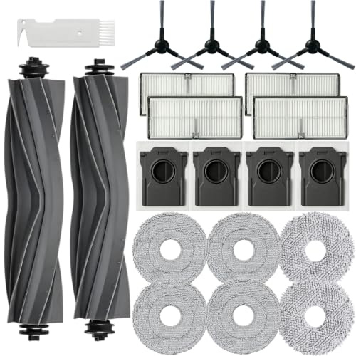 21 Pièces Accessoires pour Dreame L10s Ultra Gen 2/ L40 Ultra AE/ X30 Ultra | JoyBros Pièces de Rechange avec L10s Pro Ultra Heat 6 Serpillières 4 Sacs 4 Filtres 2 Brosses Principales 4 Brosses Latérales