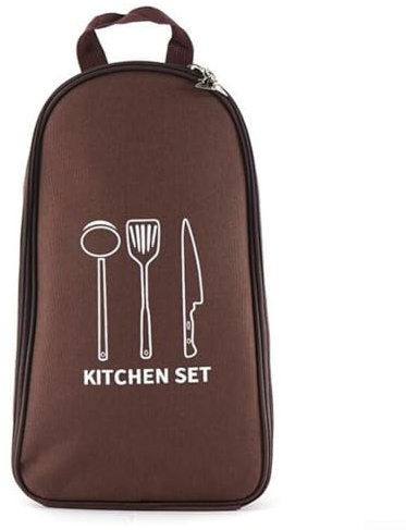 Whychstore Picknick-Küchengeschirr-Aufbewahrungstasche, Outdoor-Kochgeschirr-Tasche, tragbare Handtasche bietet zuverlässigen Schutz für Geschirr,
