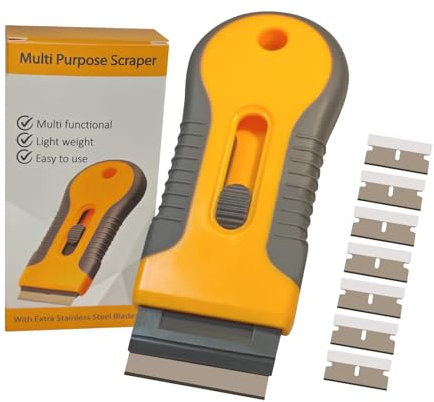 Glass Scraper Stove Scraper with 20 Replacement Blades in Handle, Kitchen Scraper Set, Kitchen Scraper Scraper - Scraper - Glass Ceramic Scraper