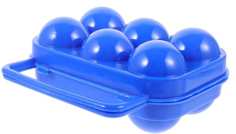 KOMBIUDA 3 Stücke Lagerung Box 6 Eier Träger Lebensmittel Lagerung Griff Rack Camping Organizer