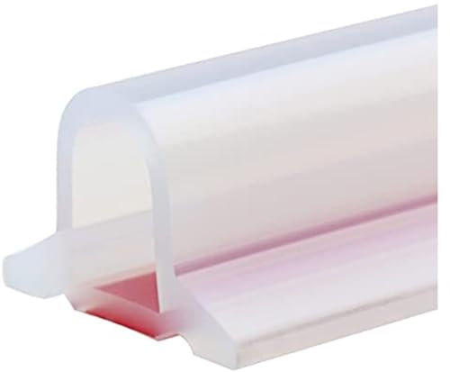 Silicone Bathroom Water Stopper Seal Strip for Glass Shower Door Transparent 250cm