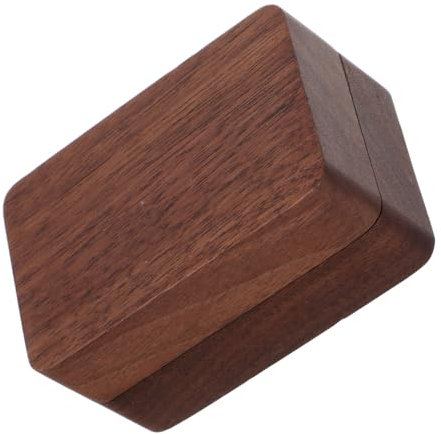 COLLBATH Walnuss Holz Ringbox Mit Massivem Deckel Rechteckige Schmuck Aufbewahrungsbox Für Verlobungsringe Langlebige Ringschatulle Elegantes Ringhalter Kästchen Für Hochzeit Und Jubiläen