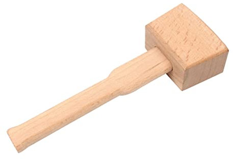 jojofuny Maillet Bois De Hêtre Ergonomique Pour Travail Du Cuir Et Menuiserie Marteau Artisanal Multifonction Pour Gravure Et Découpe Outil De Bricolage Pratique