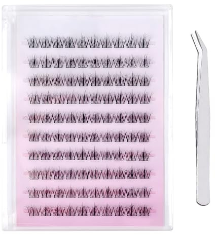 MUNSKT cils auto - adhésifs avec pinces, 10 rangées de faux cils doux, kit d'extension de mascara DIY Natural 60D sans colle