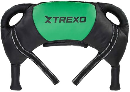 XTREXO Bulgarian Exercise Bag 15 kg Krafttraining Fitness Ausdauer Perfekt für Zuhause und Fitnessstudio Trainingstasche aus Öko-Leder PU 73 x 40 x 19 cm Sandsack Training für Fitness Crossfit