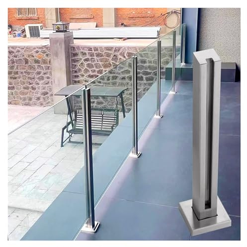 Kit de balustrade en verre avec cadre en acier inoxydable pour terrasse extérieure et balustrade d'escalier, solution de sécurité durable et élégante