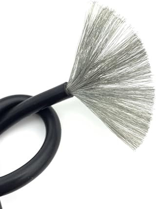 Silicone high-voltage cable, 5 Meters 600V Silicone Rubber Insulated Tinned Copper Electrical Wire, 7-30 AWG(15 Awg,Black)