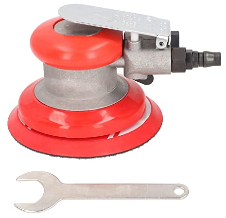 Mini Lijadora Orbital Neumática 5 pulgadas Zinc - 12000rpm Alta Velocidad, Bajo Consumo de Aire y Filtro Antipolvo - Para Pulido y Lijado de Muebles y Coches