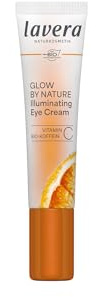 lavera Glow by Nature Illuminating Eye Cream Augenpflege 15ml Q10 | vegane Naturkosmetik, feuchtigkeitsspendend, reduziert Augenringe & Tränensäcke