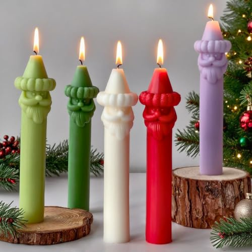 Silikonformen Gießformen Weihnachten, 1er Silikonform Weihnachtsmann Kerzen Formen Silikon Gießformen Silikon Weihnachten Kerzenformen zum Gießen Weihnachtsmann Silikonformen Weihnachten