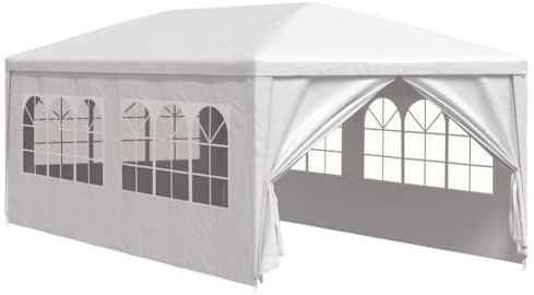 Tonnelle de Jardin, Tente de Réception Pavillon Barnum de Jardin 3 x 6 m Blanc
