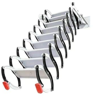 Heavy-Duty Foldable Attic Ladder - Retractable Steel Loft Staircase, Wall-Mounted Space-Saving Access for Attics & Storage, Perfect for Home Improvement & DIY Projects