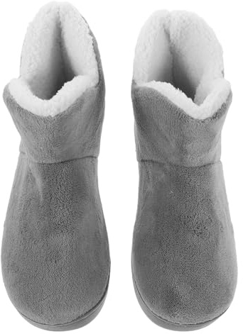 ROMISBABA Pantuflas Altas Cálidas para Mujer Botines de Invierno Forro de Felpa Suela Acolchada Antideslizante Cobertura Total del Talón Talla 38-39 Para 37-38 Ideales para Uso
