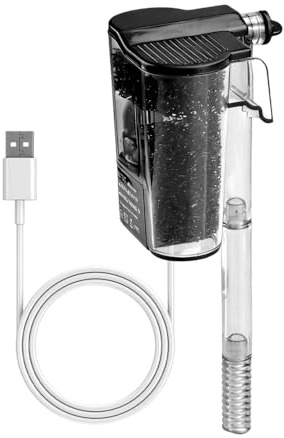 Akvariefilter, pumpar och filter för akvarium, 2,5 W, 250 L/H, tyst vattenfall, minifilter med justerbart vattenflöde för sötvatten och havsvatten (mindre än 5 galloner)