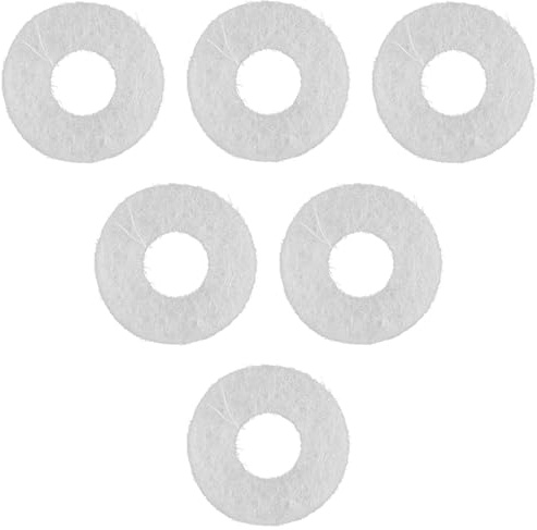 6 Stück Filzgleiter für Instrumentenreparaturteil, Beige, Robust | Felt, für Tasten und Schlüssel, Langlebig, Klangqualität, für Professionelle Musiker