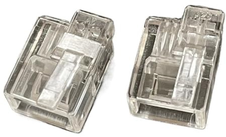 50/100 pezzi RJ11 connettore RJ12 6P6C telefono Internet pulsante sinistro e destro connettore cavo fai da te EV3 (destra, 50 pezzi)