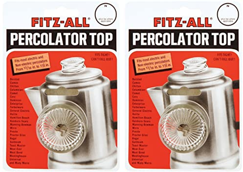 Tops Fitz-All Replacement Percolator Top (Small, Transparent, 1 Count) - Fits Electric & Stovetop Percolators with Cover Openings 13/16 inch to 1-1/2 inch