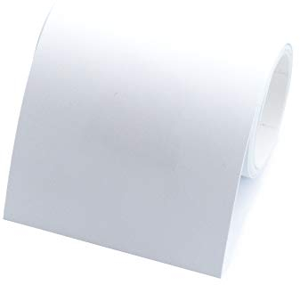 1 Rolle Bordüre weiß selbstklebend, Borte in 4cm breit & 5m lang, Wand Deko in Wohnzimmer & Schlafzimmer