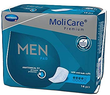 12x Hartmann MoliCare® Premium MEN PAD Einlage, 4 Tropfen - 14 Stück - B07SB5C2L7
